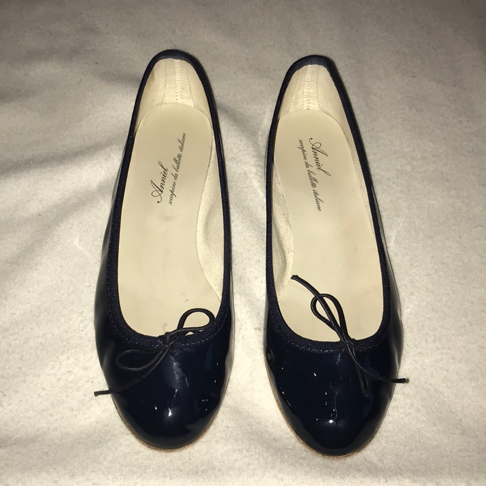 Anniel navy patent leather ballet flat - Picture 4 of 7